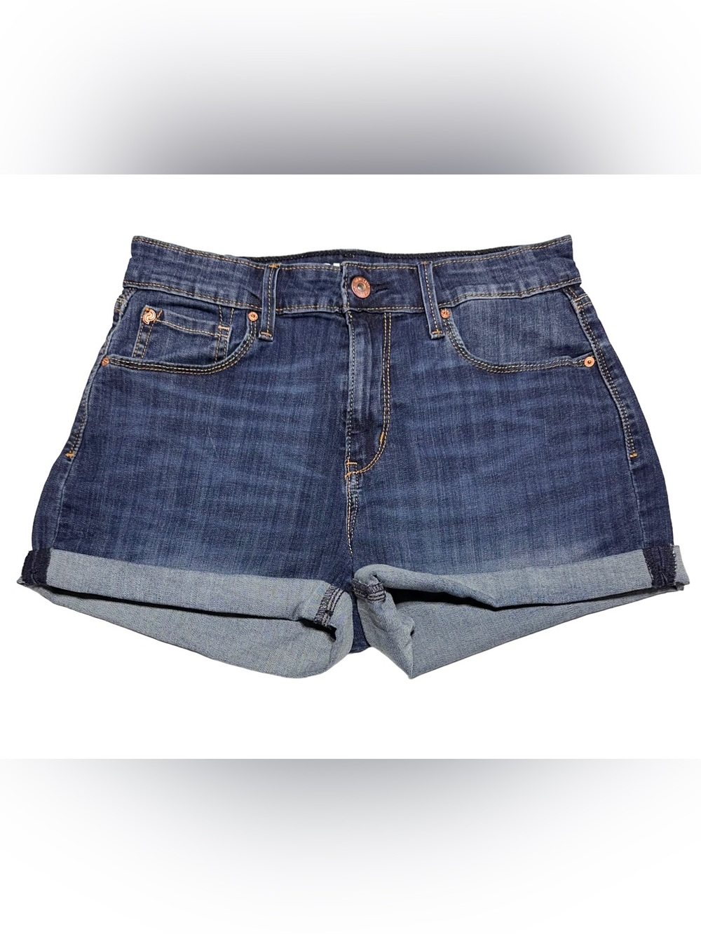 Denizen from Levi’s High Rise Cuffed Denim Shorts Size 6 W28